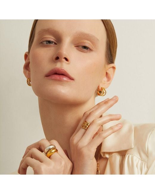 Cote Cache Metallic Spiral Ring