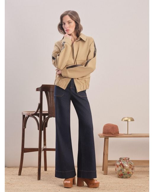 Malo Blue High-Waist Bootcut Jeans