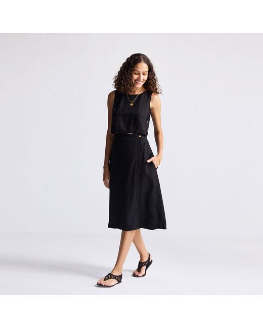 REISTOR Blue Overlap Midi Skirt