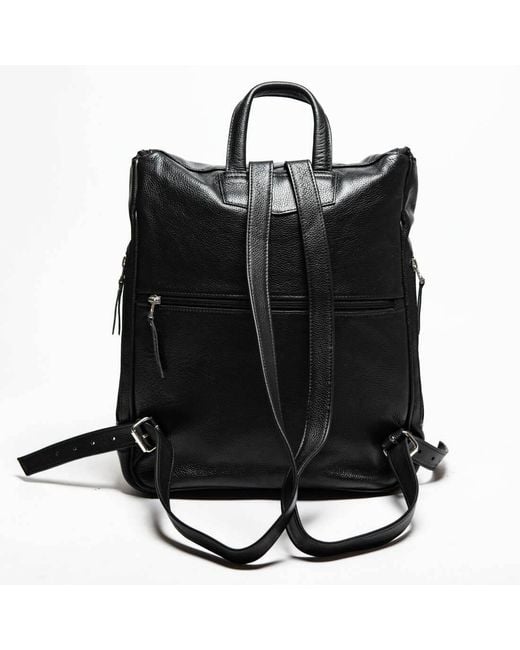 Hides Leather Co. Black Minimal Handmade Leather Backpack