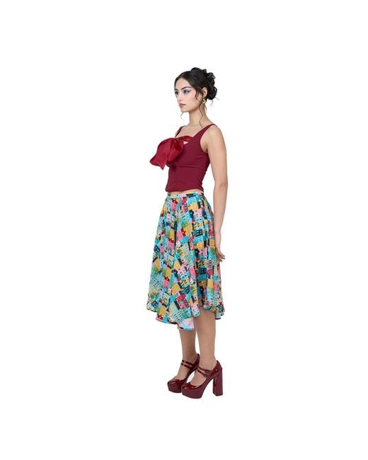 28Natelier Blue Silken Abode Skirt