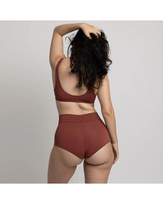 MONIQUE MORIN LINGERIE Brown Core Scoop Neck Bralette Sugar