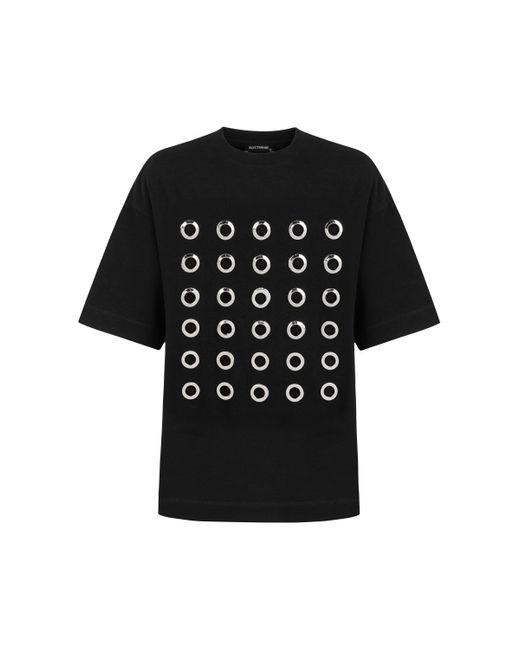 Nocturne Black Metal Ring Detailed T-shirt