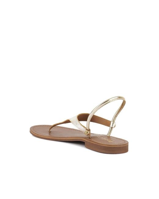 Rag & Co Natural Madeline Flat Thong Sandals By Rag & Co