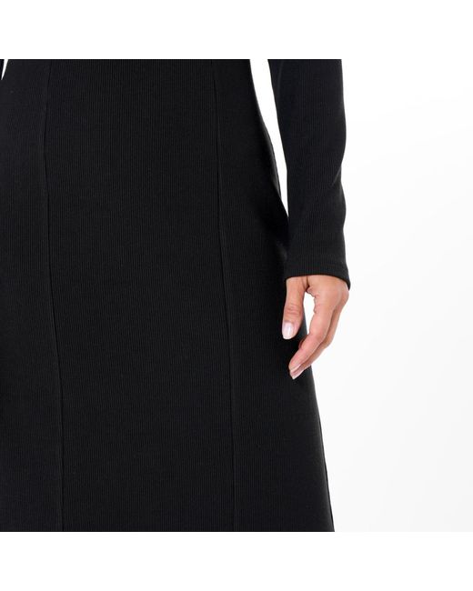 Metamorph Black Long Sleeve Sheath Dress