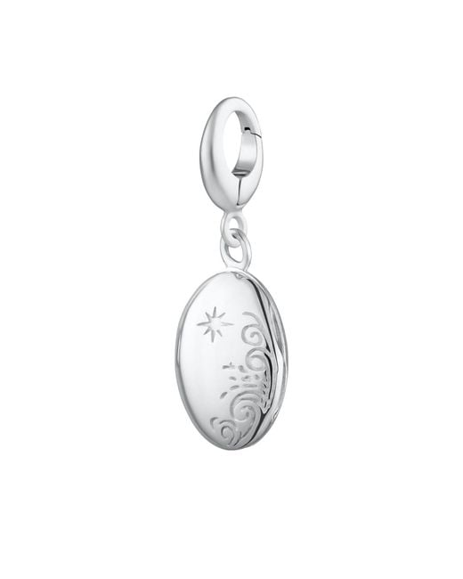 Lily Charmed Metallic Sterling Tiny Celestial Locket Charm