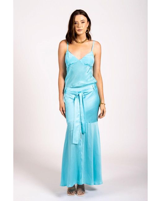 Why Mary Blue Aqua Cami Slip Top