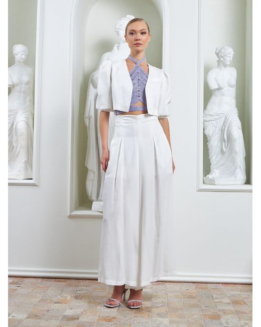 Lumina Eligma White The Palazzo Jacket