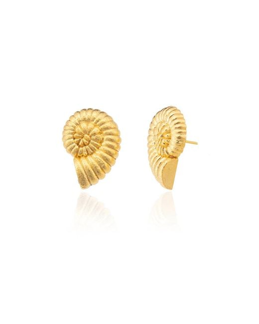 Milou Jewelry Metallic Snail Earrings