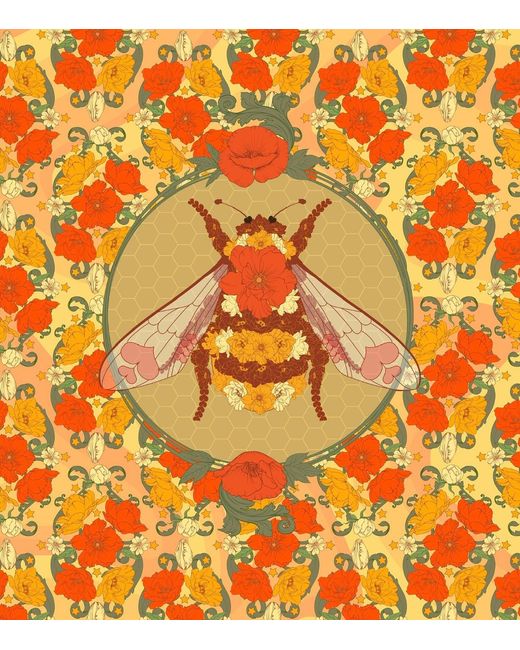 Henelle Orange Day Bloom Kimono