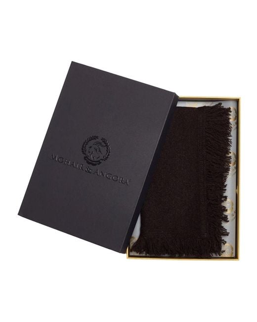 Mohair&Angora Black Wool Foulard