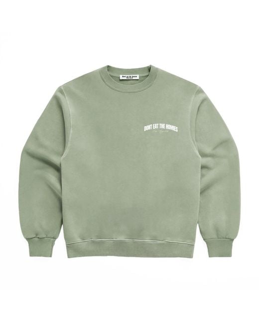 Dont Eat the Homies Green Arch Crewneck for men