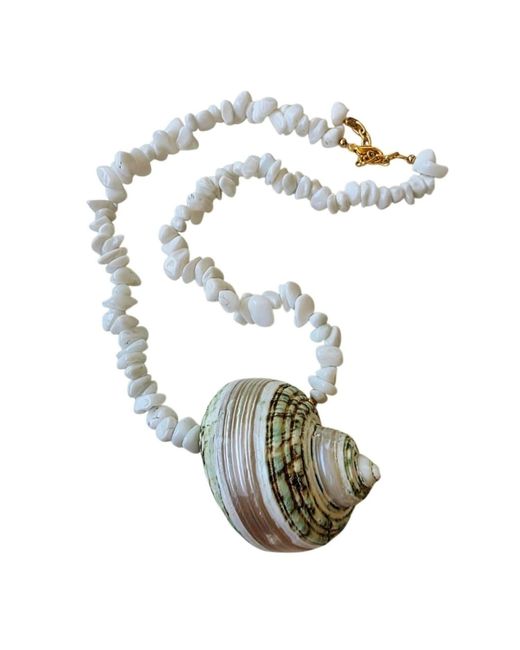 OhSun Metallic Aruba Shell Necklace