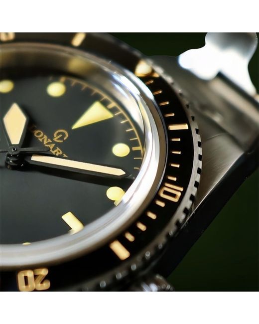 Lonard Watches Metallic Sonar Stainless Steel Oyster Bracelet Diver Watch for men