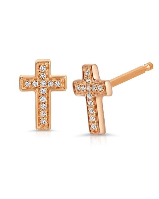 Maya Brenner Metallic Pavé Charm Stud