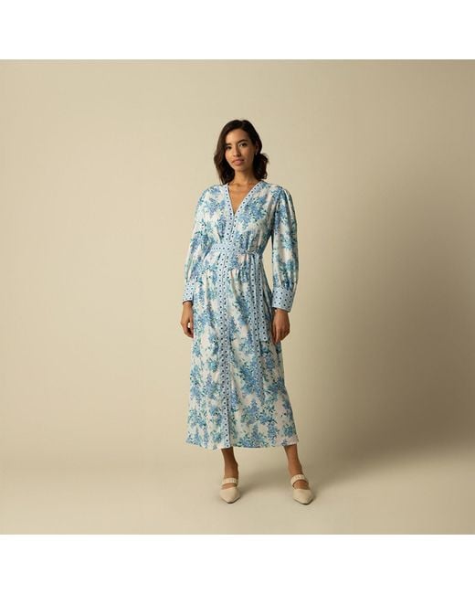 Raishma Aaliyah Blue Cotton Dress