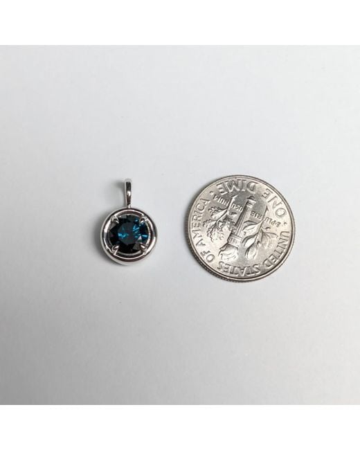 Rahul's Jewels Blue 1.03 Carat Genuine Diamond Round Solstice Pendant