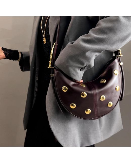 Indigolush Red Mini Hobo Studded Gilded Lure Cherry
