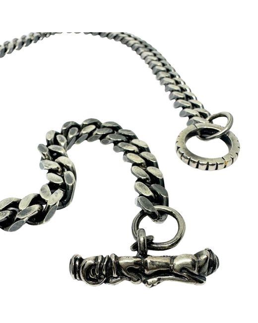Tg-Jewellery by Tamara Gervasio Black Celtic Dog Three Curb Chain Necklace – Solid Sterling for men
