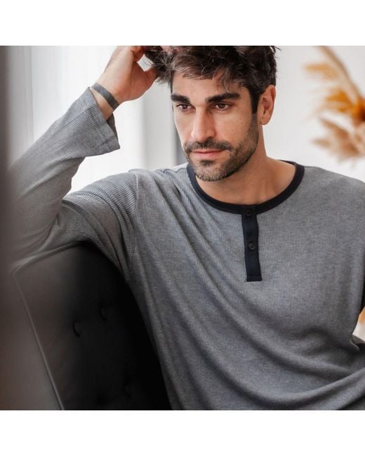 Zd - Zero Defects Gray Long Modal Pyjamas Max for men