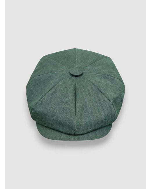 Mister Miller - Master Hatter Green Theo's Rally Racing Waterproof Newsboy Cap for men