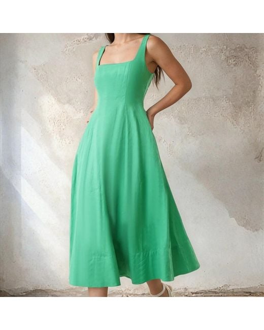 Yumi Kim Green Sienna Linen Dress