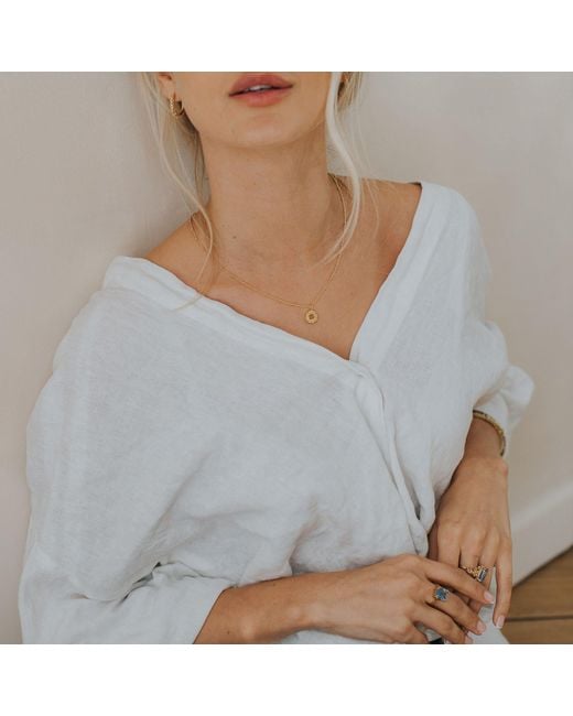 Dainty London Metallic Solid Mini Barnacle Necklace