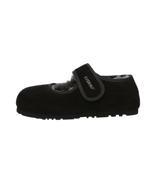 EverAu Australia Black Adjustable Strap Slippers