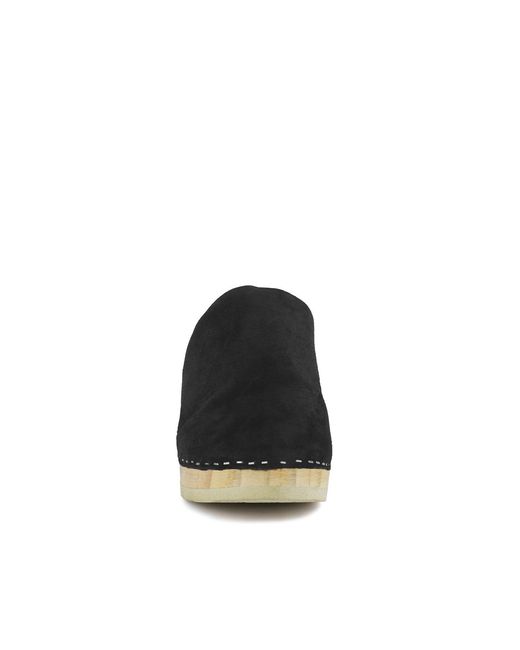 Rag & Co Black Darcie Suede Clogs