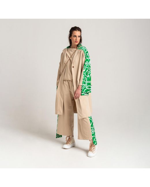 ARTISTA Green Neutrals Constellation Coat