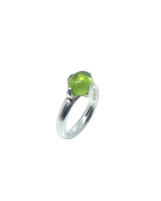 Tg-Jewellery by Tamara Gervasio Green Simplicity Ring With Oval Peridot Cabochon