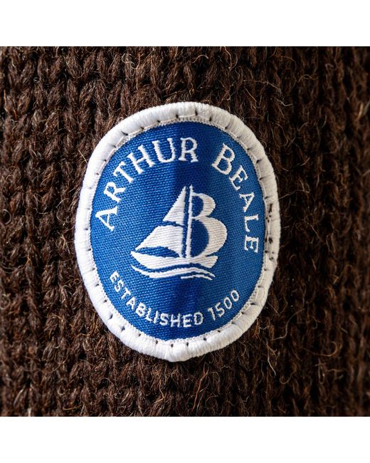 Arthur Beale Brown Neutrals Oiled Wool Beerenberg Pullover for men