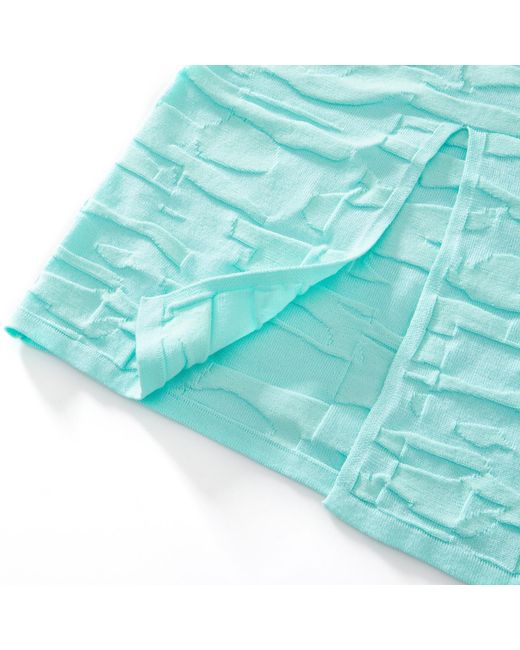 Fully Fashioning Green Vicky Geometric Jacquard Knit Skirt
