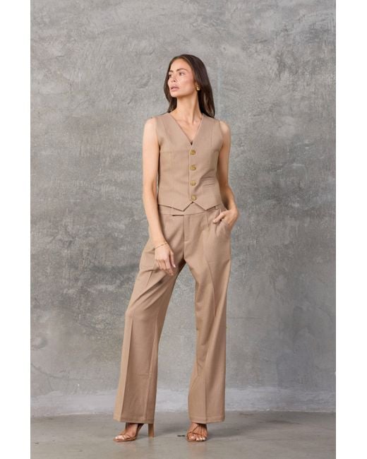 Madison / Savile Natural Neutrals The Edit Camel Wide Leg Pants