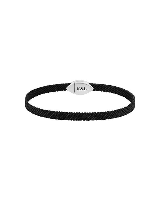 Karma and Luck Black Opulent Security Evil Eye String Bracelet for men