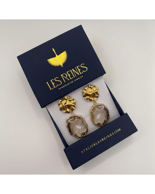 Les Reines Metallic Champagne Lumière With Crystal Quartz