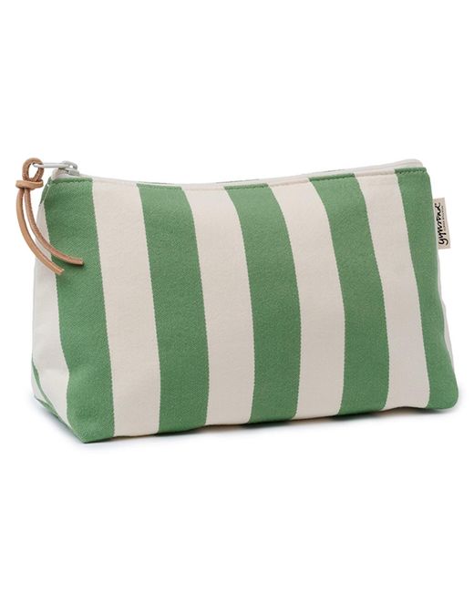 Gyllstad Green Nora Stripe Limeleaf Wash Bag L