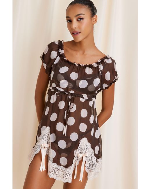 Scarlett Gasque Brown Dottie Babydoll