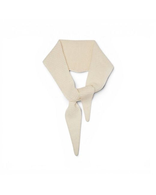 Loom & Cove Natural Neutrals 100% Cashmere Ribbed Triangle Scarf
