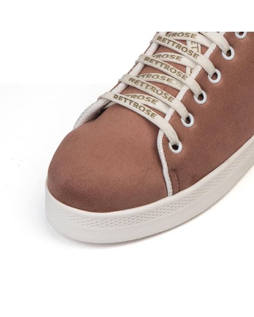 Rettrose Pink Elena Luxury Desert Storm Suede Handmade Embellished Tennis Shoe