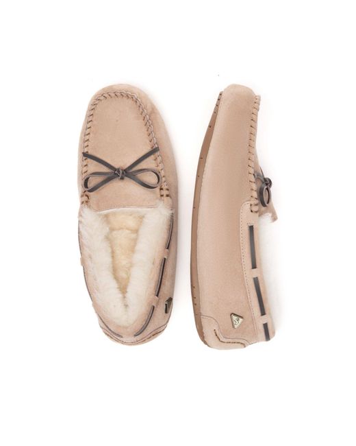 EverAu Australia Pink Crested Leather Loafers