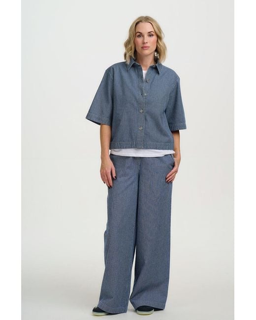 Sugarhill Blue Amity Jacket Stripe Denim