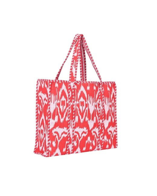 Conscious Yoga Collective Red The Ikat Cotton Tote