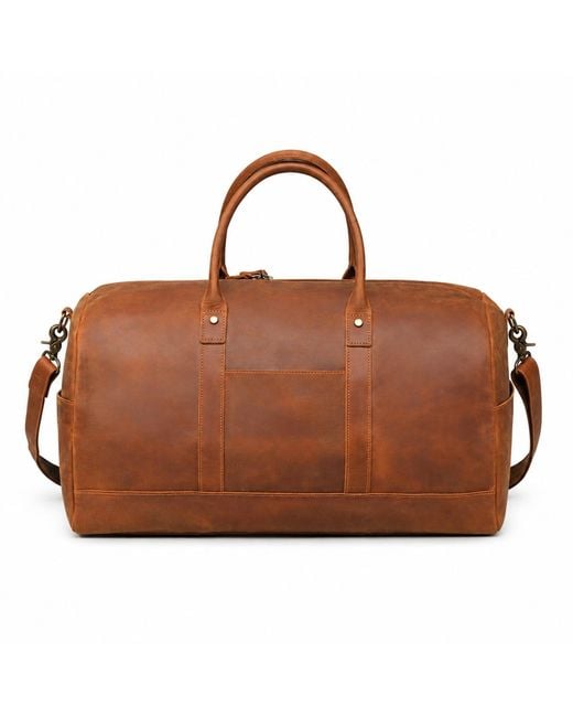 Touri Brown Genuine Leather Duffel for men