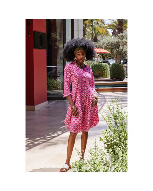 At Last Pink Annabel Cotton Tunic