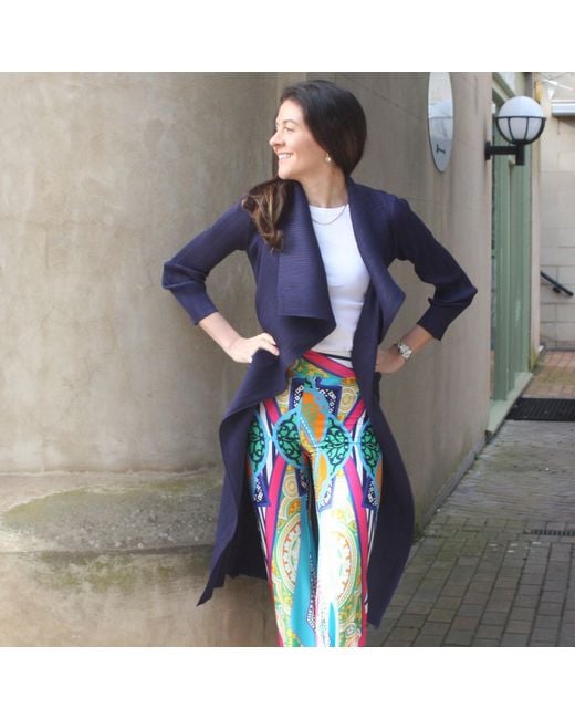 Beatrice von Tresckow Blue Waterfall Crinkle Coat