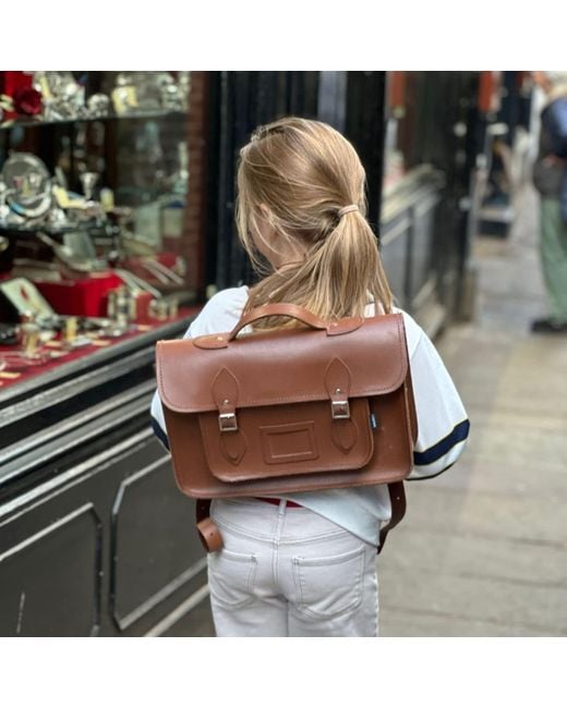 Zatchels Brown Handmade Leather Backpack Satchel