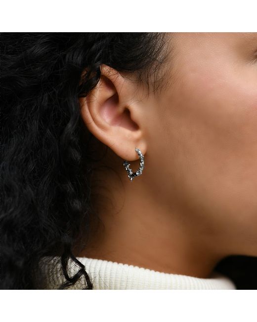 Janus Edinburgh Metallic Foyers Organic Drop Huggie Earrings