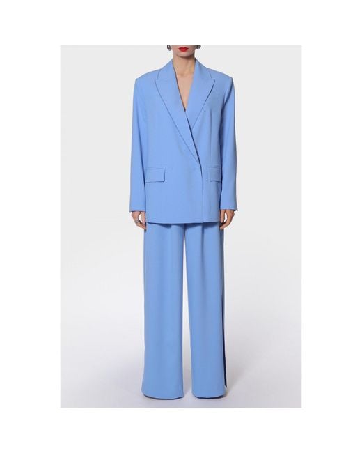 AGGI by HALEWSKI Blue Petra Oversized Double Breasted Blazer