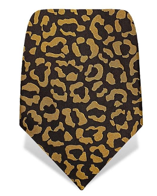 Gresham Blake Metallic Leopard Tie for men